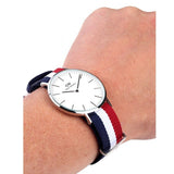Buy Shop Daniel Wellington Classic Cambridge White Dial Two Tone Nylon Strap Watch For Men - DW00100017 USA Online