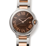 Buy Shop Cartier Ballon Bleu de Cartier Brown Dial Two Tone Steel Strap Watch for Men - W6920032 USA Online