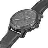 Buy Shop Fossil Grant Chronograph Black Dial Black Leather Strap Watch for Men - FS5132 USA Online