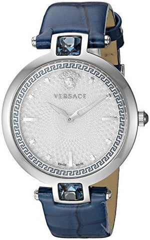 Buy Shop Versace Olympo Gleam White Dial Green Leather Strap Watch for Women - VAN020016 USA Online