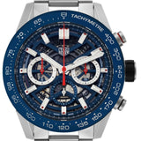 Buy Shop Tag Heuer Carrera Chronograph Blue Dial Silver Steel Strap Watch for Men - CBG2A11.BA0654 USA Online