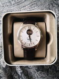 Buy Shop Tissot T Classic Tradition Powermatic 80 Open Heart Silver Dial Brown Leather Strap Watch for Men - T063.907.16.038.00 USA Online