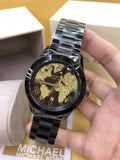 Buy Shop Michael Kors Layton Pave Black Dial Black Steel Strap Watch for Women - MK6091 USA Online
