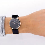 Buy Shop Daniel Wellington Classic Cornwall Black Dial Black Nylon Strap Watch For Women - DW00100148 USA Online