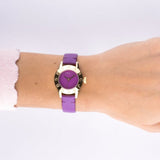 Buy Shop Marc Jacobs Purple Dial Purple Leather Strap Watch for Women - MBM1209 USA Online