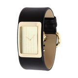 Buy Shop Marc Jacobs Champagne Dial Black Leather Strap Watch for Women - MBM2047 USA Online