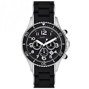 Buy Shop Marc Jacobs Rock Chronograph Black Dial Black Silicone Strap Watch for Women - MBM2551 USA Online