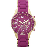 Buy Shop Marc Jacobs Rock Chronograph Purple Dial Purple Silicone Strap Watch for Women - MBM2576 USA Online