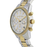 Buy Shop Michael Kors Ritz White Dial Two Tone Steel Strap Watch for Women - MK6474 USA Online