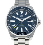 Buy Shop Tag Heuer Aquaracer Calibre 5 Blue Dial Silver Steel Strap Watch for Men - WAY201B.BA0927 USA Online