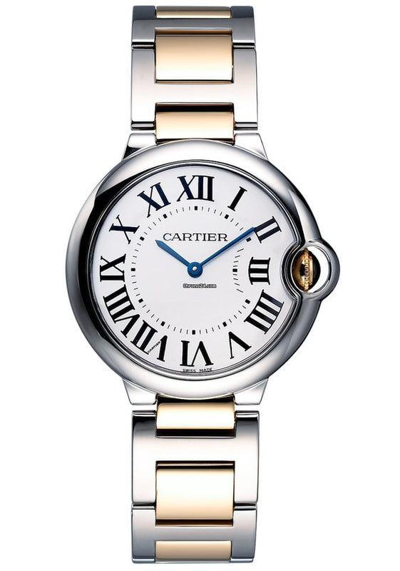 Buy Shop Cartier Ballon Bleu Silver Dial Two Tone Steel Strap Watch for Unisex Watch - W69008Z3 USA Online