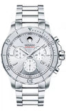 Movado Series 800 Chronograph Silver Dial Silver Steel Strap Watch For Men - 2600111