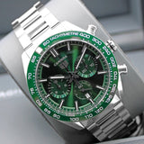 Buy Shop Tag Heuer Carrera Chronograph 44mm Green Dial Silver Steel Strap Watch for Men - CBN2A1N.BA0643 USA Online