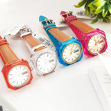 Buy Shop Fossil Candy White Dial Brown Leather Strap Watch for Women - ES3538 USA Online
