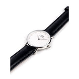 Buy Shop Daniel Wellington Classy Sheffield White Dial Black Leather Strap Watch For Women - DW00100068 USA Online