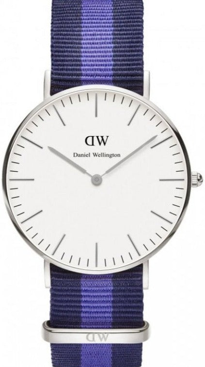 Buy Shop Daniel Wellington Classic Swansea White Dial Two Tone NATO Strap Watch For Women - DW00100048 USA Online