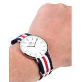 Buy Shop Daniel Wellington Classic Canterbury White Dial Two Tone Nylon Strap Watch For Men - DW00100016 USA Online