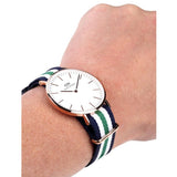 Buy Shop Daniel Wellington Classic Nottingham White Dial Two Tone NATO Strap Watch For Men - 0108DW USA Online