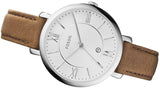 Buy Shop Fossil Jacqueline White Dial Brown Leather Strap Watch for Women - ES3708 USA Online