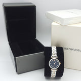 Buy Shop Emporio Armani Gianni T Bar Quartz Blue Dial Two Tone Steel Strap Watch For Women - AR11222 USA Online