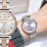 Buy Shop Michael Kors Sophie Chronograph Silver Dial Two Tone Steel Strap Watch For Women - MK3880 USA Online