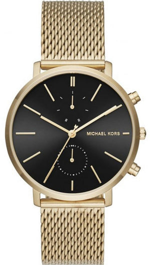 Buy Shop Michael Kors Jaryn Black Dial Gold Steel Strap Watch for Men - MK8503 USA Online