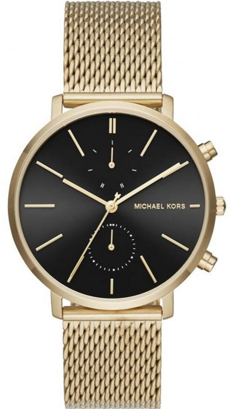 Buy Shop Michael Kors Jaryn Black Dial Gold Steel Strap Watch for Men - MK8503 USA Online
