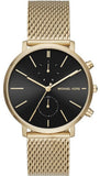 Buy Shop Michael Kors Jaryn Black Dial Gold Steel Strap Watch for Men - MK8503 USA Online