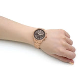 Buy Shop Fossil Neutra Chronograph Mother of Pearl Brown Dial Rose Gold Steel Strap Watch for Women - ES5218 USA Online