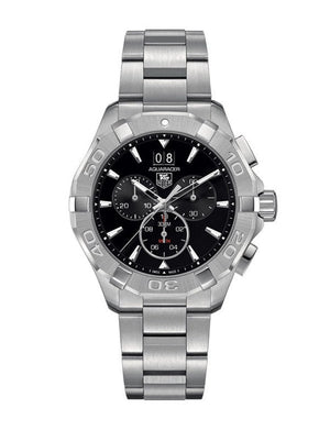 Buy Shop Tag Heuer Aquaracer Chronograph Black Dial Silver Steel Strap Watch for Men - CAY1110.BA0927 USA Online