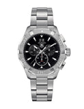 Buy Shop Tag Heuer Aquaracer Chronograph Black Dial Silver Steel Strap Watch for Men - CAY1110.BA0927 USA Online