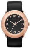 Buy Shop Marc Jacobs Amy Black Dial Black Leather Strap Watch for Women - MBM1225 USA Online