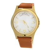 Buy Shop Marc Jacobs Baby Dave White Dial Brown Leather Strap Watch for Women - MBM1261 USA Online