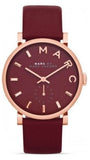 Buy Shop Marc Jacobs Baker Maroon Dial Maroon Leather Strap Watch for Women - MBM1271 USA Online