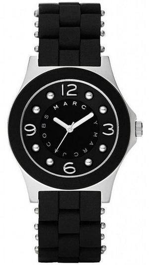 Buy Shop Marc Jacobs Pelly Black Dial Black Silicone Strap Watch for Women - MBM2541 USA Online