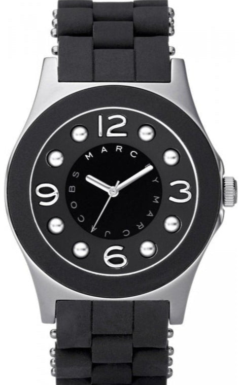 Buy Shop Marc Jacobs Pelly Black Dial Black Silicone Strap Watch for Women - MBM2544 USA Online