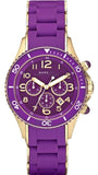 Buy Shop Marc Jacobs Rock Chronograph Purple Dial Purple Silicone Strap Watch for Women - MBM2549 USA Online