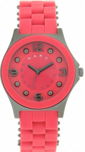 Buy Shop Marc Jacobs Pelly Red Dial Red Silicone Strap Watch for Women - MBM2590 USA Online