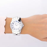 Buy Shop Marc Jacobs Rivera White Dial Silver Steel Strap Watch for Women - MBM3136 USA Online