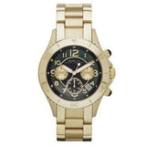 Buy Shop Marc Jacobs Rock Chronograph Black Dial Gold Steel Strap Watch for Women - MBM3253 USA Online