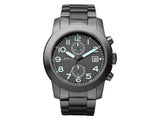 Marc Jacobs Larry Chronograph Black Dial Gunmetal Ion Plated Stainless Steel Strap Watch for Men - MBM5031