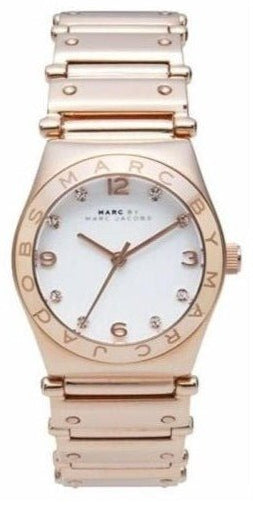 Buy Shop Marc Jacobs Amy White Dial Rose Gold Steel Strap Watch for Women - MBM8559 USA Online