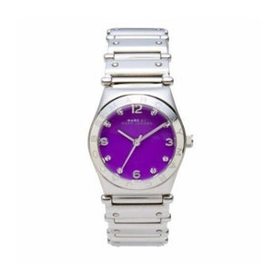Buy Shop Marc Jacobs Amy Purple Dial Silver Steel Strap Watch for Women - MBM8560 USA Online