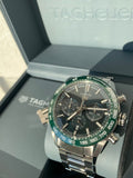 Buy Shop Tag Heuer Carrera Chronograph 44mm Green Dial Silver Steel Strap Watch for Men - CBN2A1N.BA0643 USA Online