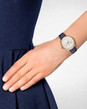 Buy Shop Fossil Tailor White Dial Blue Leather Strap Watch for Women - ES4394 USA Online