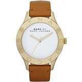 Buy Shop Marc Jacobs Blade White Dial Brown Leather Strap Watch for Women - MBM1218 USA Online