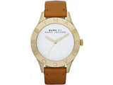 Marc Jacobs Blade White Dial Brown Leather Strap Watch for Women - MBM1218