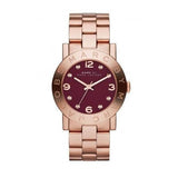 Buy Shop Marc Jacobs Amy Purple Rose Gold Steel Strap Watch for Women - MBM8616 USA Online