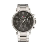 Buy Shop Tommy Hilfiger Chronograph Grey Dial Silver Steel Strap Watch for Men - 1710382 USA Online