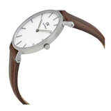 Buy Shop Daniel Wellington Classic Petite St Mawes White Dial Brown Leather Strap Watch For Women - DW00100187 USA Online